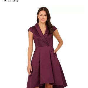 Adrianna Papell Deep Purple High Low Dress